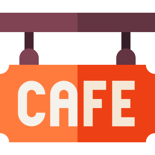 png of cafe signboard written cafe